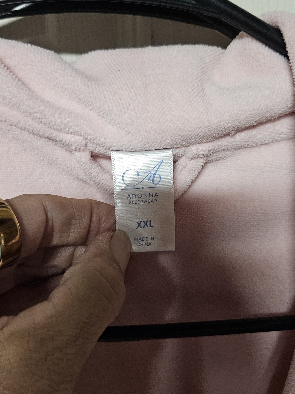 Adonna Light Pink Ruffle-Trim Fleece Robe - Picture 3 of 6